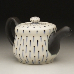 Teapot, Porcelain, Slip, Underglaze, Glaze, 2011