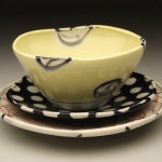 Dish Stack, Porcelain, Underglaze, Glaze, 2011