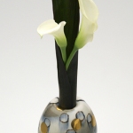 Bud Vase, Porcelain, Underglaze, Glaze, 2012