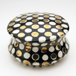 Lidded Box, Porcelain, Underglaze, Glaze, Gold Lustre, 2012