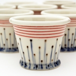 Cocktail Cups, Porcelain, Underglaze, Glaze, 2012
