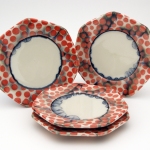 Dessert Plates, Porcelain, Underglaze, Glaze, 2013