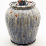 Dotted Jar, Porcelain, Underglaze, Glaze, 2014