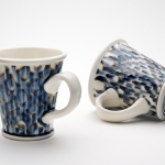 Mugs, Porcelain, Underglaze, Glaze, 2015