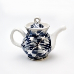 Teapot, Porcelain, Underglaze, Glaze, Silver Lustre,2017