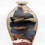 Large Brush-Mark Jar, Stoneware, Slip, Glaze, 2019
