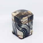 Lidded Box, Stoneware, Slip, Glaze, 2020