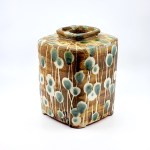 Squared Vase, Stoneware, Slip, Glaze, Wood-fired, 2022