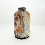 Bottle, Stoneware, Slip, Glaze, Wood-fired, 2022